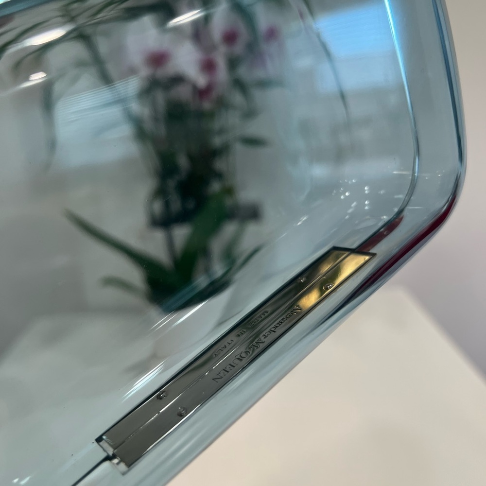 Alexander McQueen Skull Four Ring embellished acrylic clutch - Picture 9 of 14